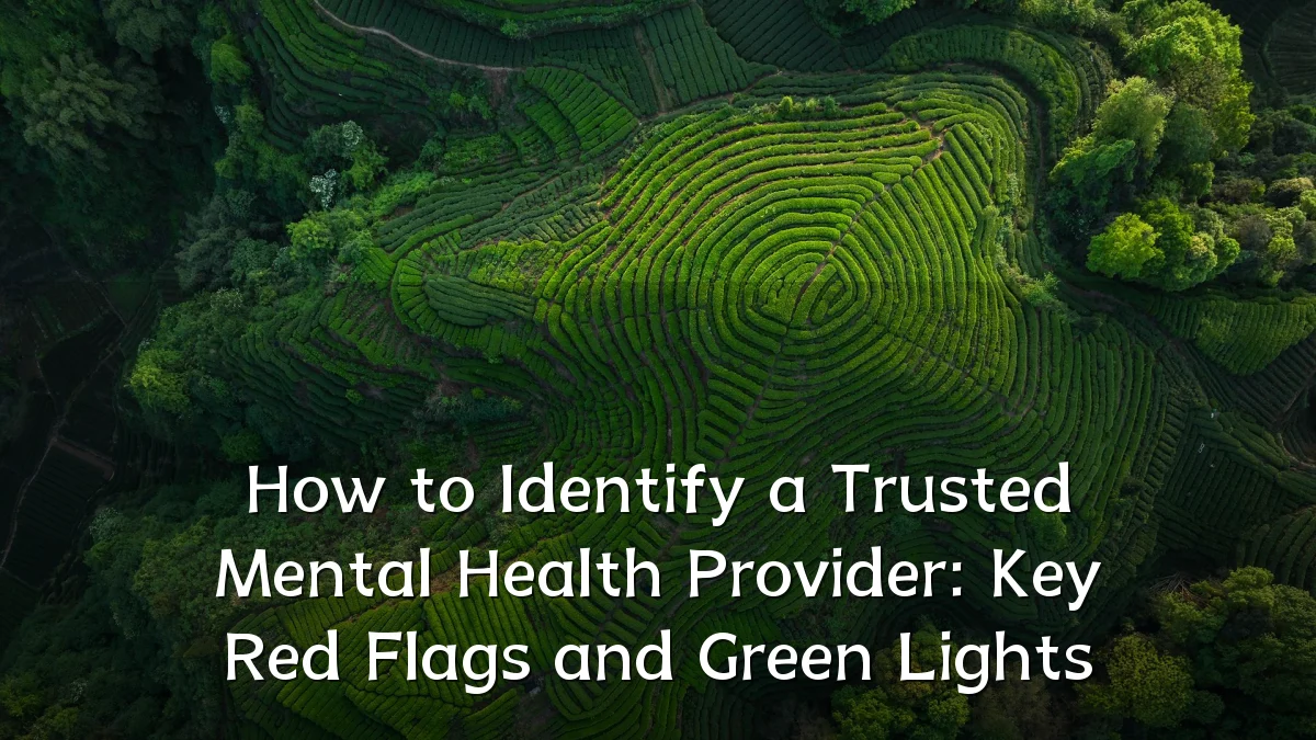 How to Identify a Trusted Mental Health Provider: Key Red Flags and Green Lights