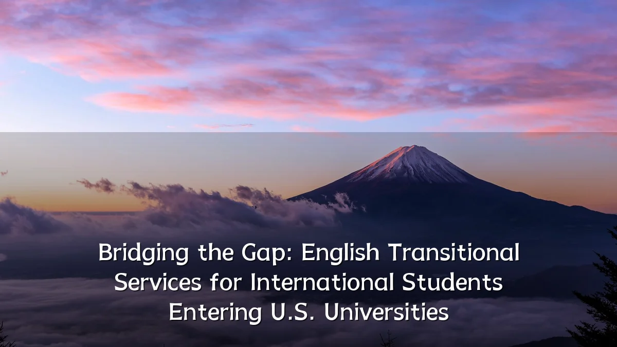 Bridging the Gap: English Transitional Services for International Students Entering U.S. Universities