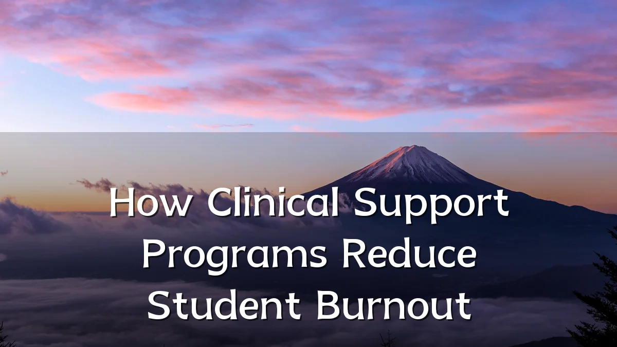 How Clinical Support Programs Reduce Student Burnout