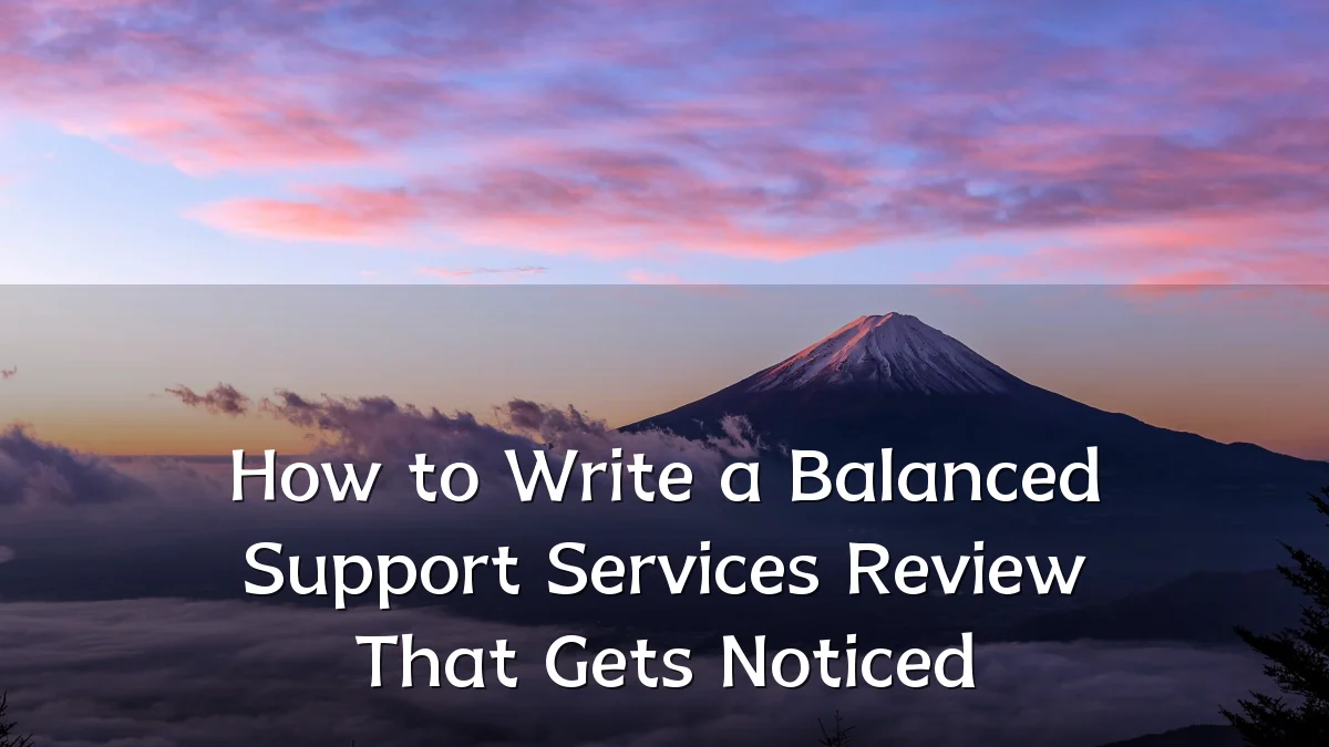 How to Write a Balanced Support Services Review That Gets Noticed