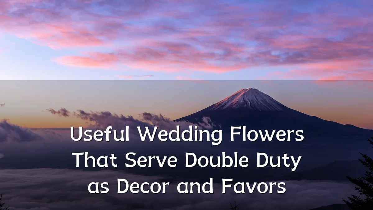 Useful Wedding Flowers That Serve Double Duty as Decor and Favors