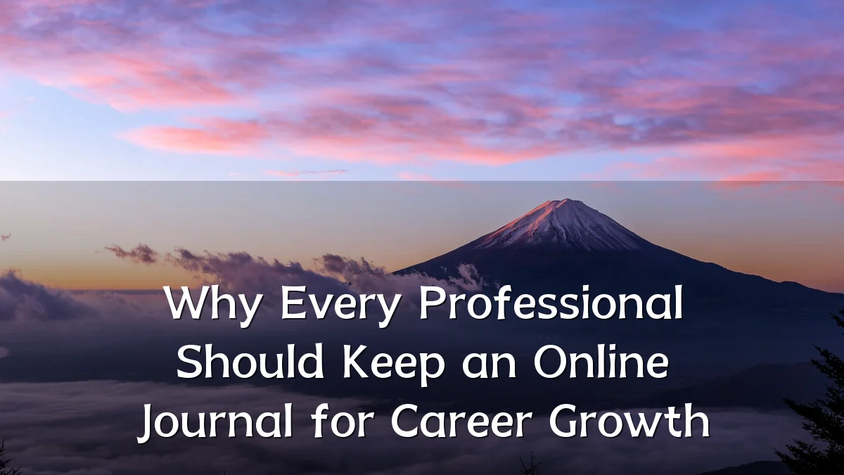 Why Every Professional Should Keep an Online Journal for Career Growth