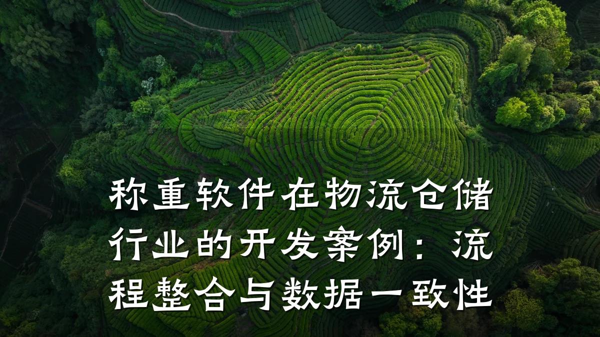 称重软件在物流仓储行业的开发案例：流程整合与数据一致性