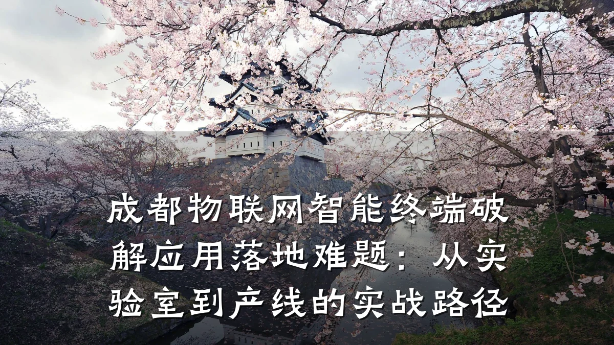 成都物联网智能终端破解应用落地难题:从实验室到产线的实战路径